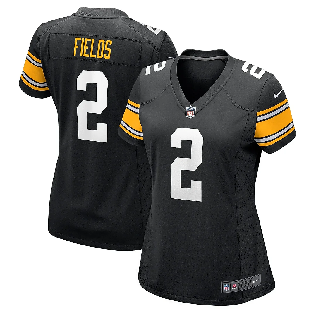 Zennovawear Women's Pittsburgh Steelers Justin Fields Black Alternate Game Jersey