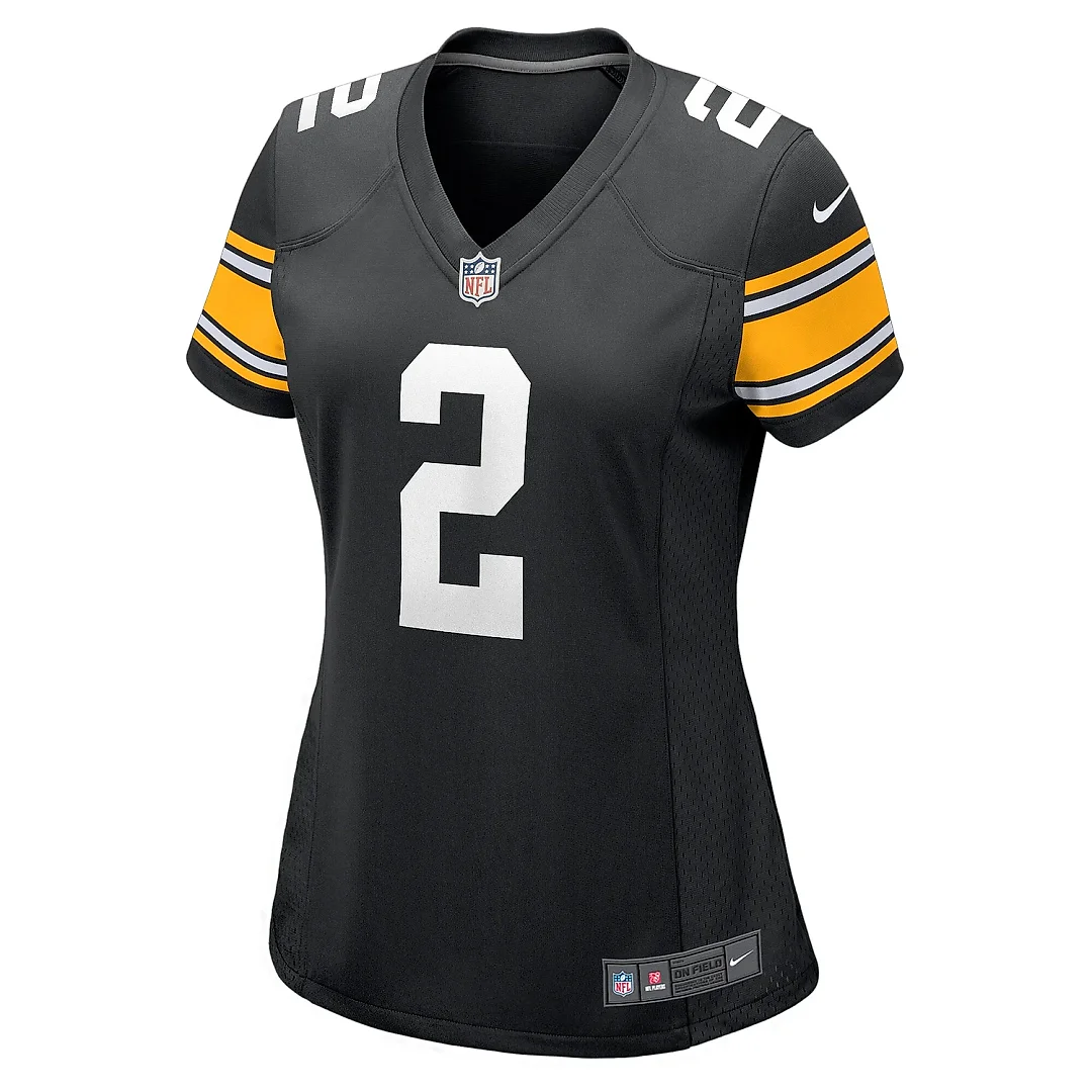 Zennovawear Women's Pittsburgh Steelers Justin Fields Black Alternate Game Jersey