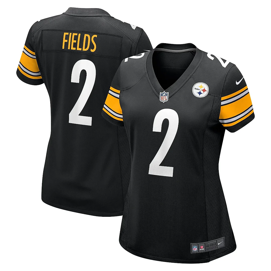 Zennovawear Women's Pittsburgh Steelers Justin Fields Black Game Player Jersey