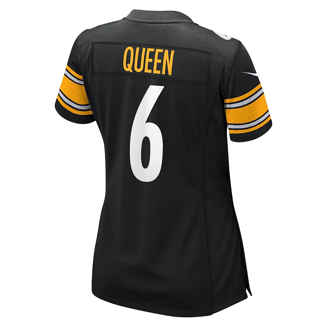 Zennovawear Women's Pittsburgh Steelers Patrick Queen Black Game Player Jersey