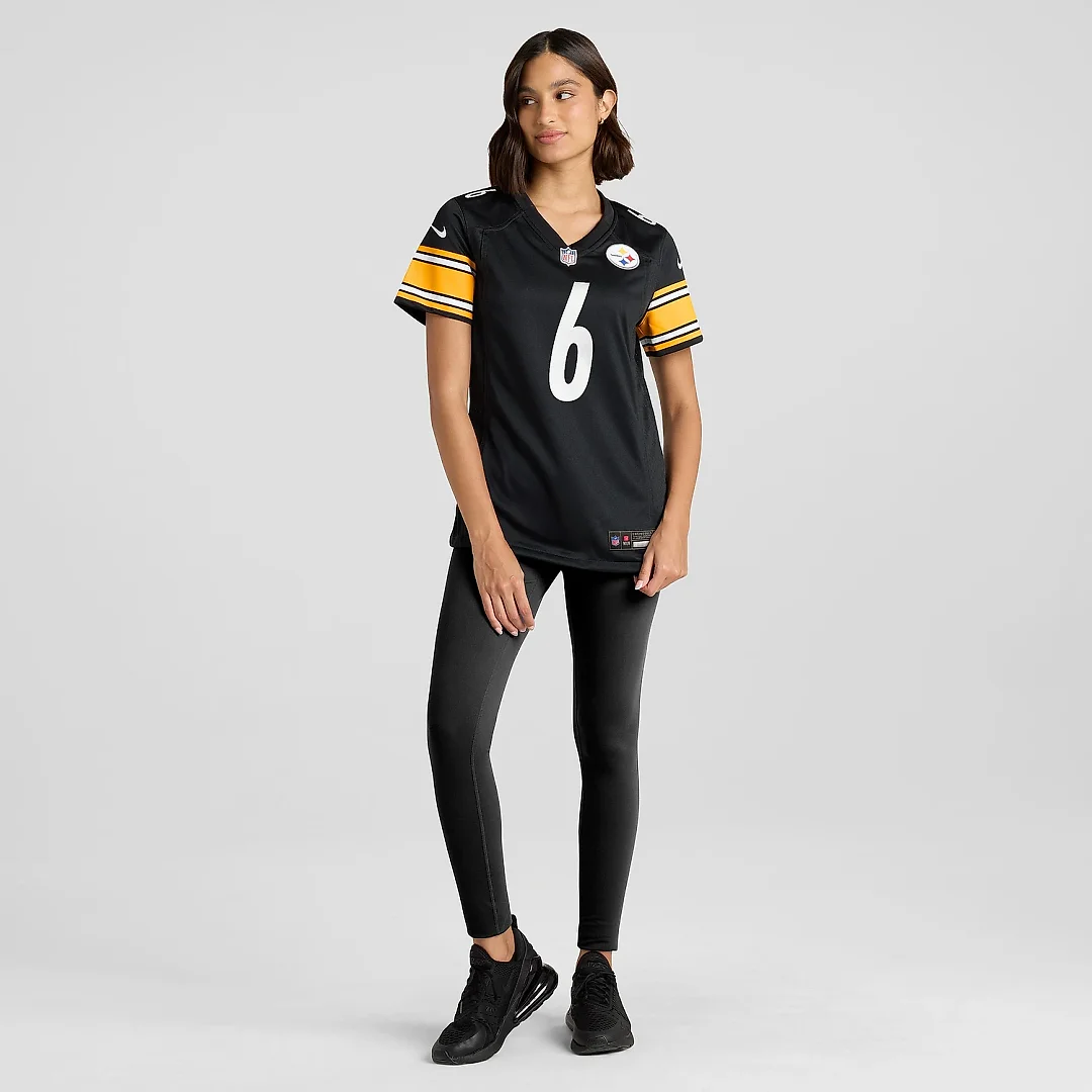 Zennovawear Women's Pittsburgh Steelers Patrick Queen Black Game Player Jersey