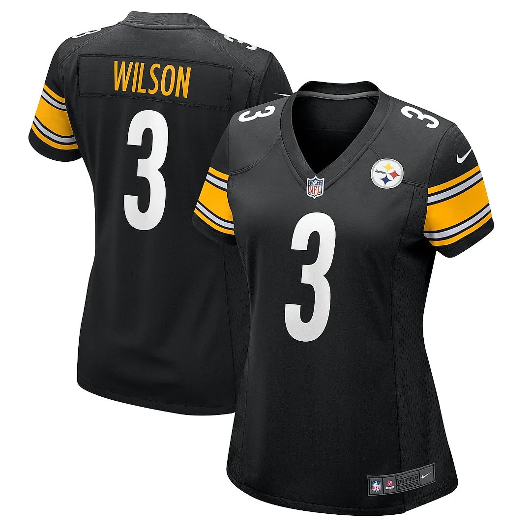 Zennovawear Women's Pittsburgh Steelers Russell Wilson Black Game Jersey