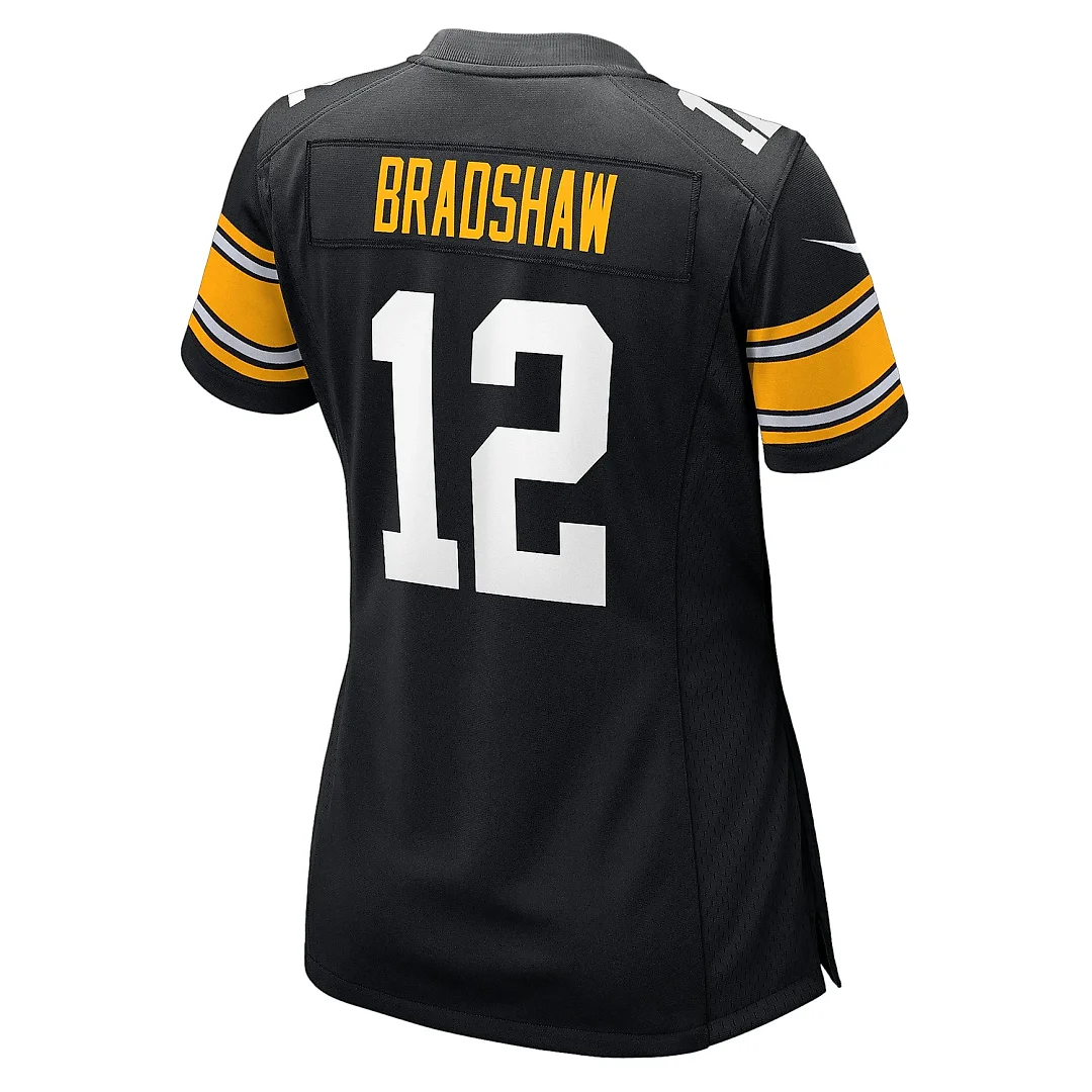 Zennovawear Women's Pittsburgh Steelers Terry Bradshaw Black Retired Player Jersey