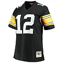 Zennovawear Women's Pittsburgh Steelers Terry Bradshaw Mitchell & Ness Black Legacy Player Jersey