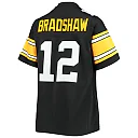 Zennovawear Women's Pittsburgh Steelers Terry Bradshaw Mitchell & Ness Black Legacy Player Jersey