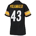 Zennovawear Women's Pittsburgh Steelers Troy Polamalu Mitchell & Ness Black Legacy Team Jersey