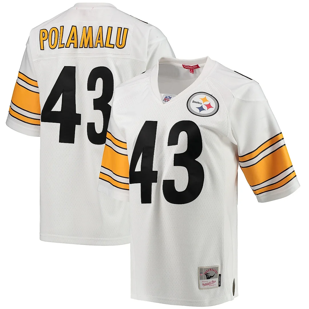 Zennovawear Women's Pittsburgh Steelers Troy Polamalu Mitchell & Ness White 2005 Legacy Team Jersey