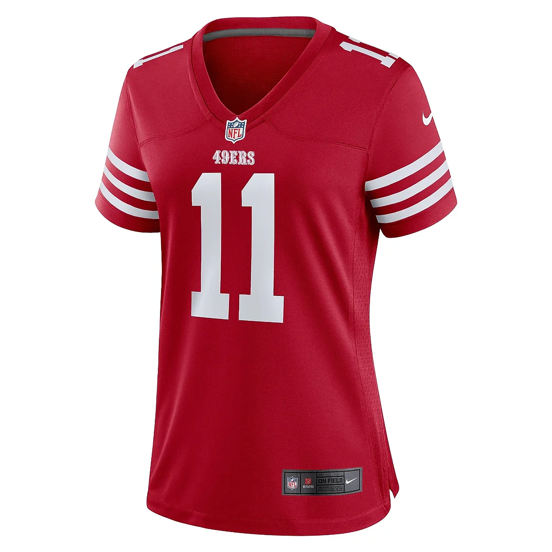 Zennovawear Women's San Francisco 49ers Brandon Aiyuk Scarlet Game Player Jersey