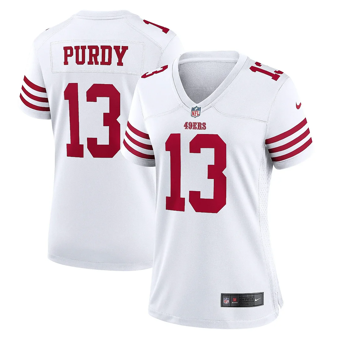 Zennovawear Women's San Francisco 49ers Brock Purdy White Game Jersey