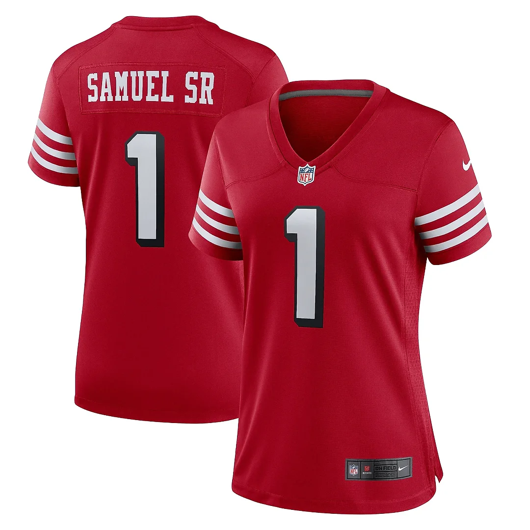 Zennovawear Women's San Francisco 49ers Deebo Samuel Sr Scarlet Alternate Game Jersey