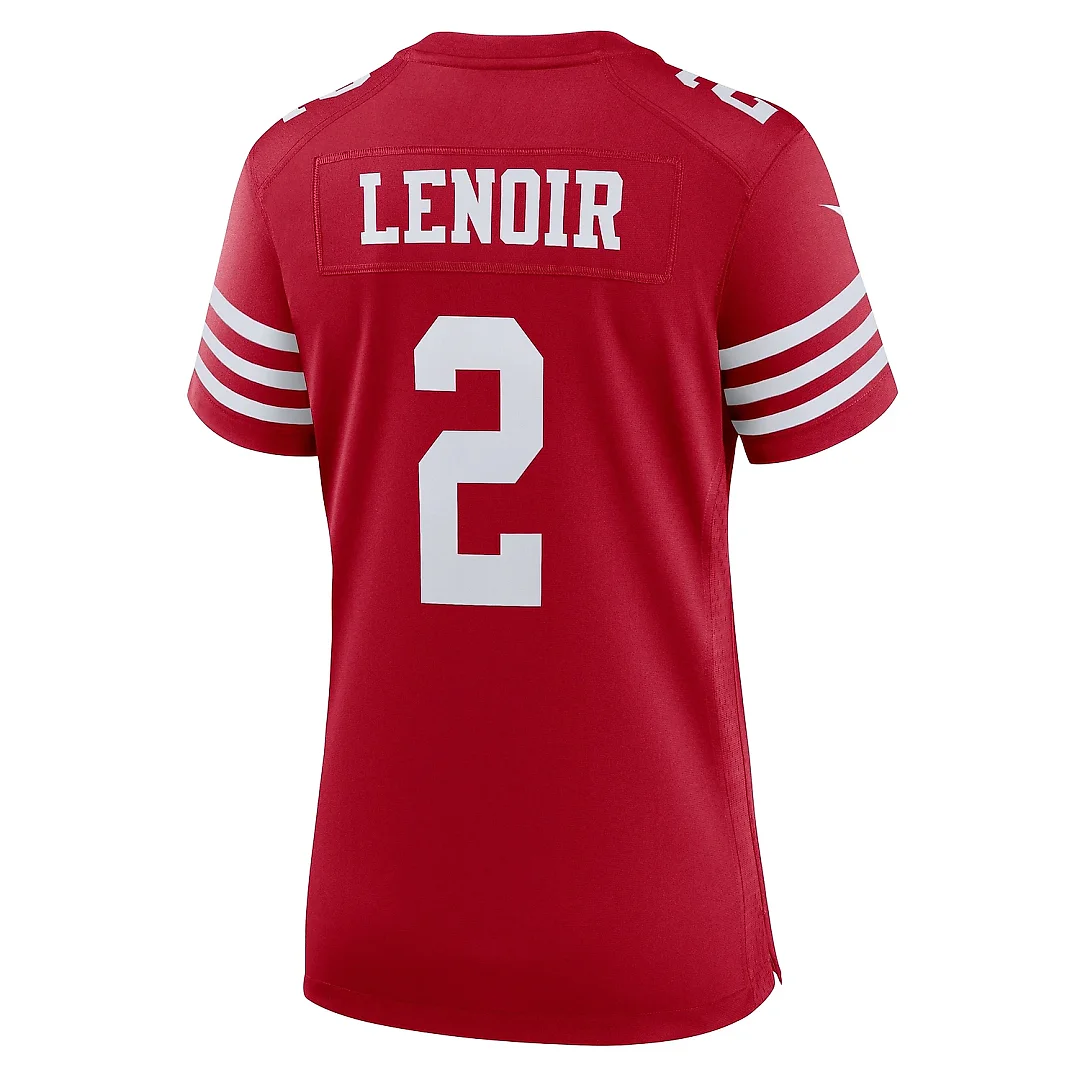 Zennovawear Women's San Francisco 49ers Deommodore Lenoir Scarlet Game Jersey