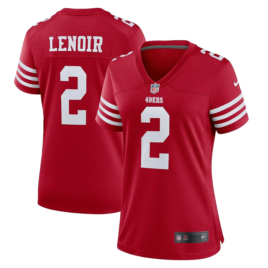 Zennovawear Women's San Francisco 49ers Deommodore Lenoir Scarlet Game Jersey