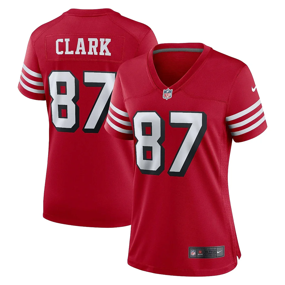 Zennovawear Women's San Francisco 49ers Dwight Clark Scarlet Alternate Game Jersey