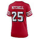 Zennovawear Women's San Francisco 49ers Elijah Mitchell Scarlet Alternate Team Game Jersey