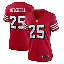 Zennovawear Women's San Francisco 49ers Elijah Mitchell Scarlet Alternate Team Game Jersey