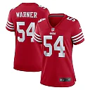 Zennovawear Women's San Francisco 49ers Fred Warner Scarlet Game Player Jersey