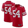 Zennovawear Women's San Francisco 49ers Fred Warner Scarlet Team Game Player Jersey