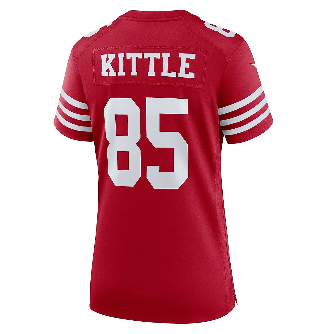 Zennovawear Women's San Francisco 49ers George Kittle Scarlet Team Game Player Jersey