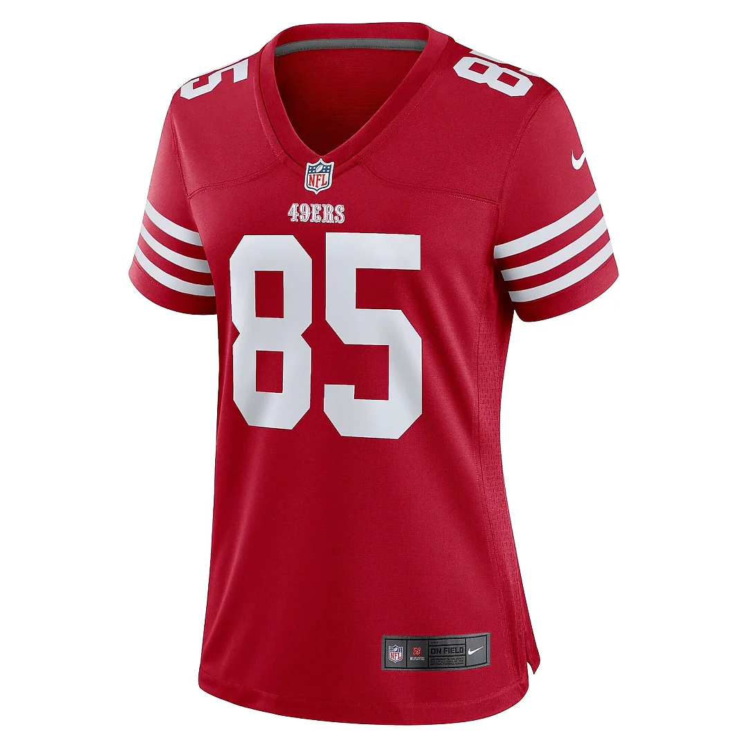 Zennovawear Women's San Francisco 49ers George Kittle Scarlet Team Game Player Jersey