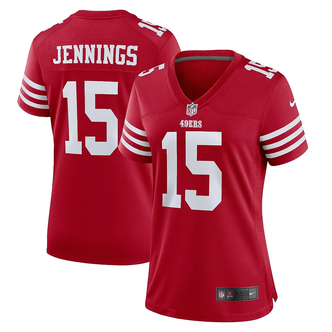 Zennovawear Women's San Francisco 49ers Jauan Jennings Scarlet Game Jersey
