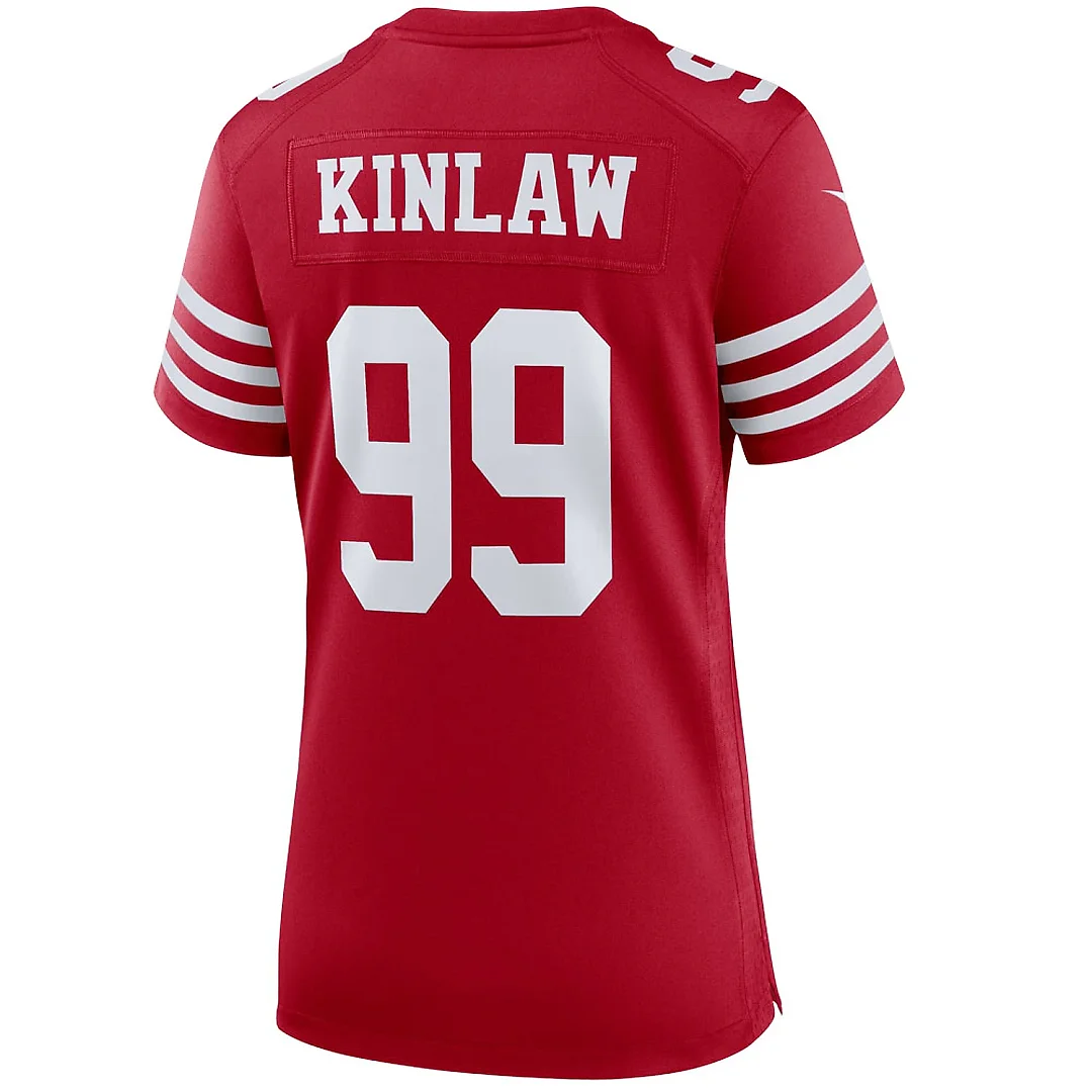 Zennovawear Women's San Francisco 49ers Javon Kinlaw Scarlet Player Jersey