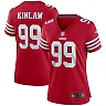 Zennovawear Women's San Francisco 49ers Javon Kinlaw Scarlet Player Jersey