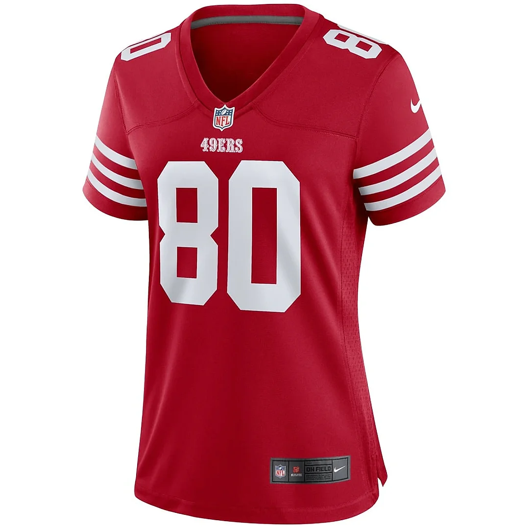 Zennovawear Women's San Francisco 49ers Jerry Rice Scarlet Retired Player Game Jersey