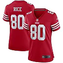 Zennovawear Women's San Francisco 49ers Jerry Rice Scarlet Retired Player Game Jersey
