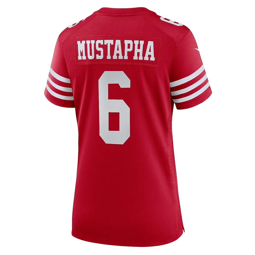 Zennovawear Women's San Francisco 49ers Malik Mustapha Scarlet Game Jersey