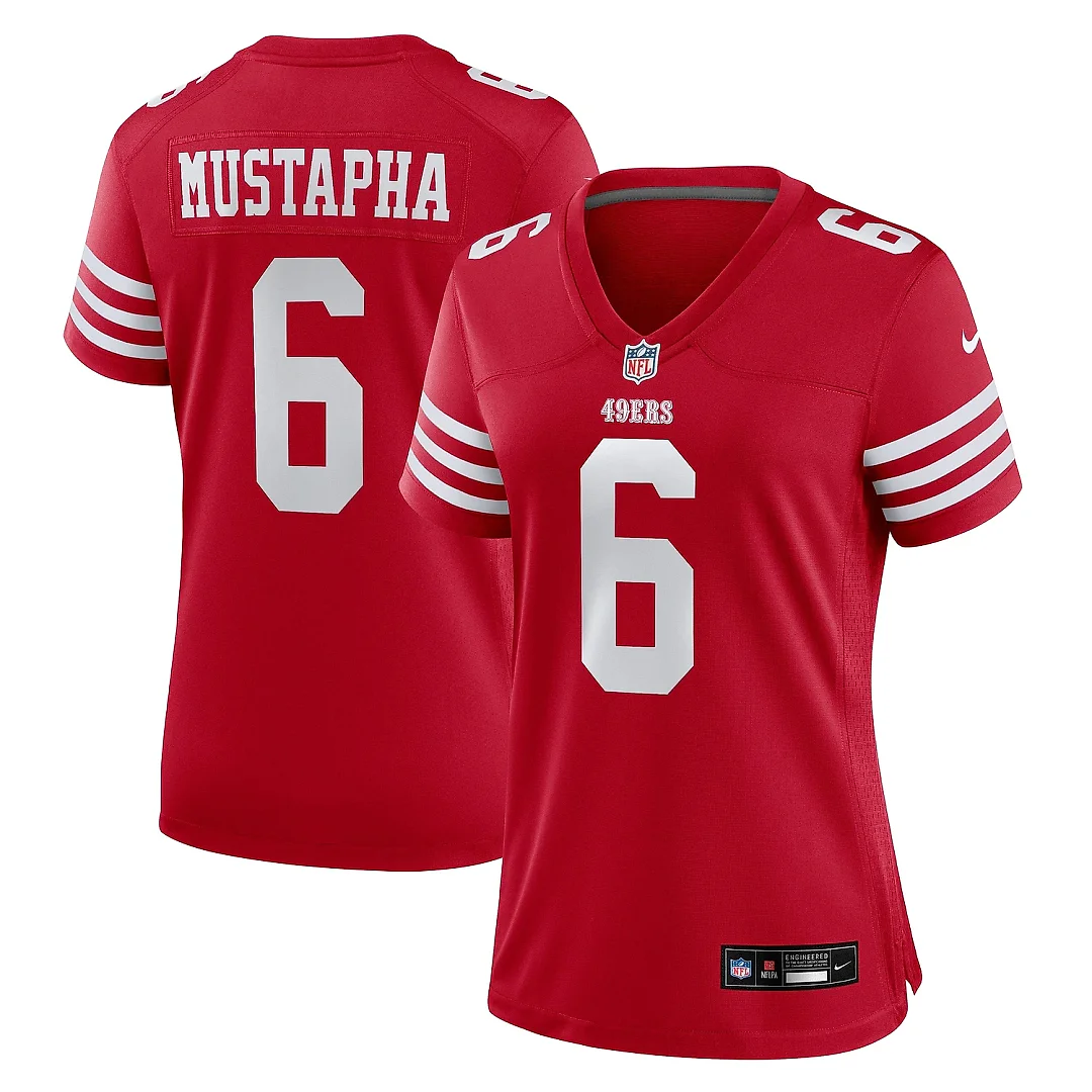 Zennovawear Women's San Francisco 49ers Malik Mustapha Scarlet Game Jersey