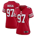 Zennovawear Women's San Francisco 49ers Nick Bosa Scarlet Team Game Player Jersey