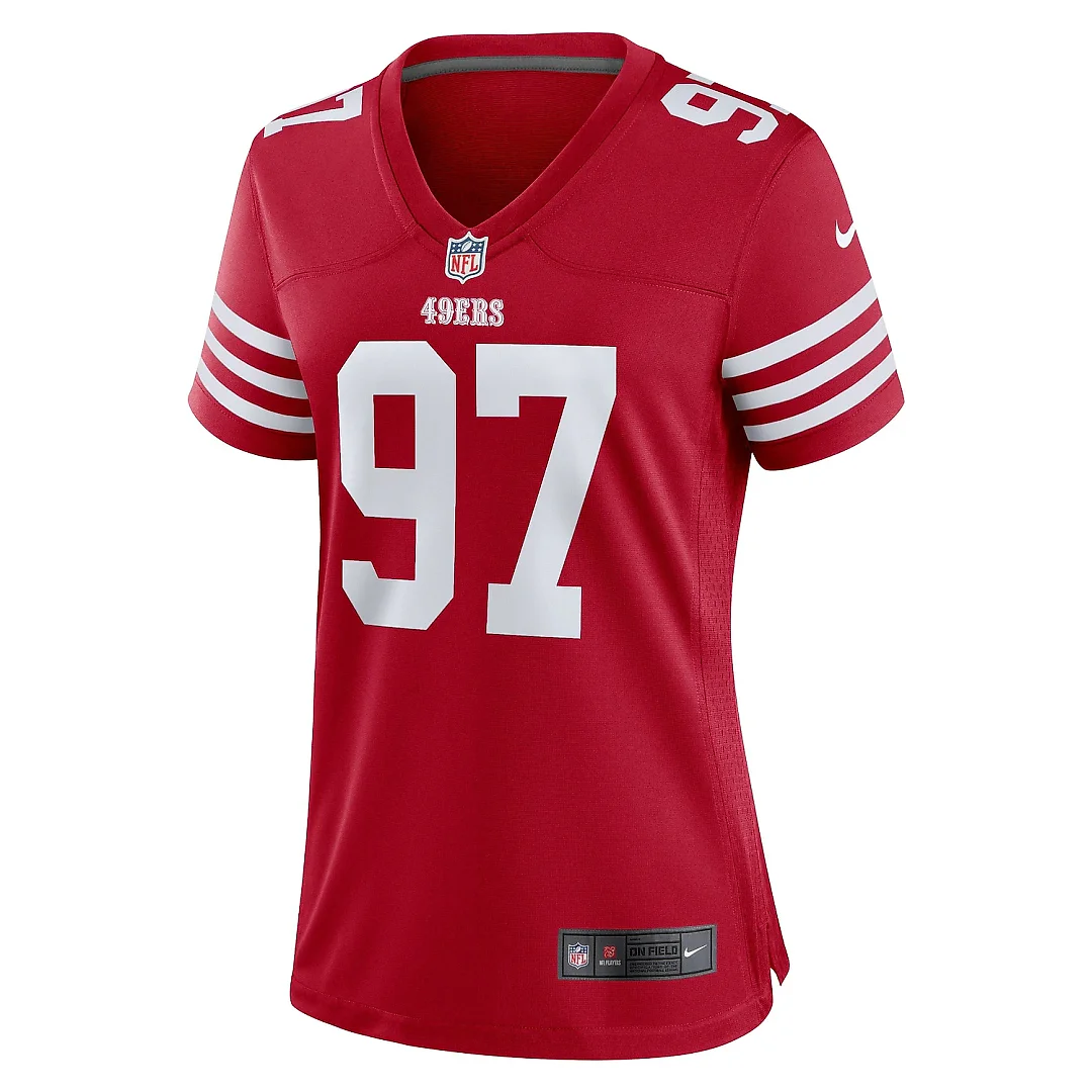 Zennovawear Women's San Francisco 49ers Nick Bosa Scarlet Team Game Player Jersey