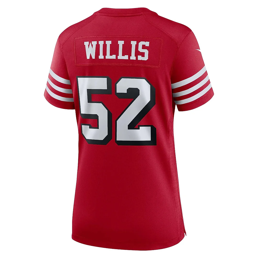 Zennovawear Women's San Francisco 49ers Patrick Willis Scarlet Alternate Game Jersey