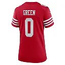 Zennovawear Women's San Francisco 49ers Renardo Green Scarlet Game Jersey