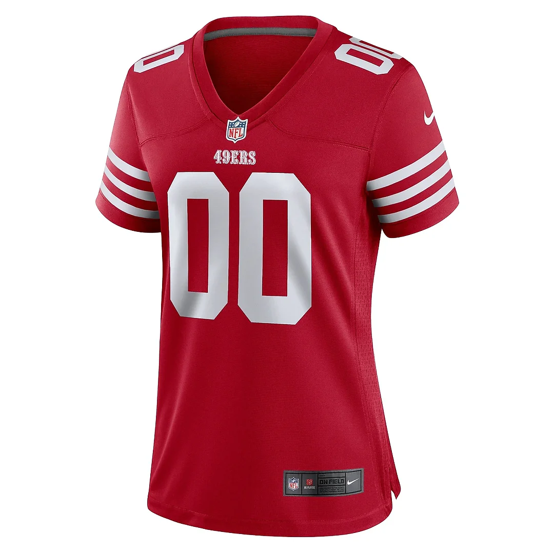 Zennovawear Women's San Francisco 49ers Scarlet Game Custom Jersey