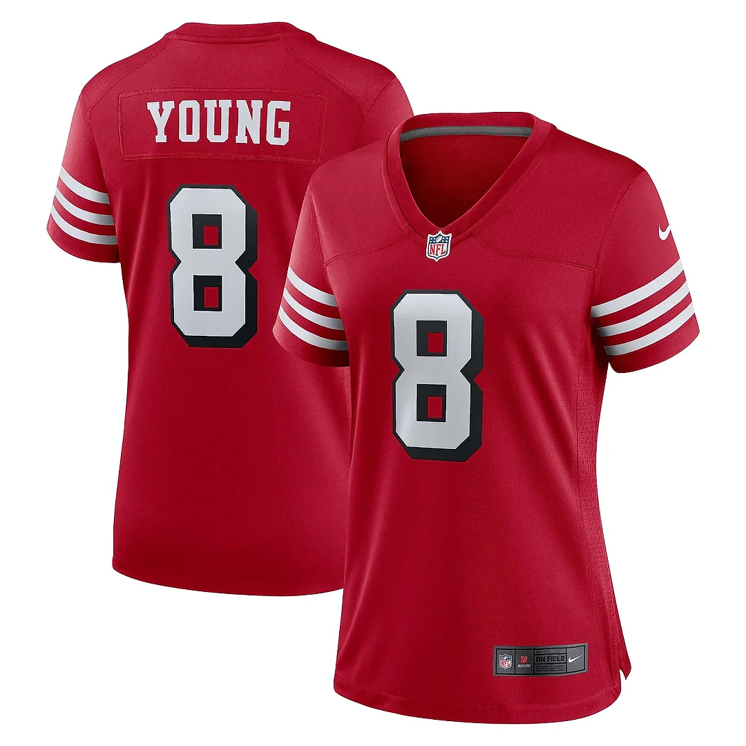 Zennovawear Women's San Francisco 49ers Steve Young Scarlet Alternate Game Jersey