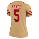 Zennovawear Women's San Francisco 49ers Trey Lance Gold Inverted Legend Player Performance Top
