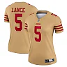 Zennovawear Women's San Francisco 49ers Trey Lance Gold Inverted Legend Player Performance Top