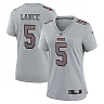 Zennovawear Women's San Francisco 49ers Trey Lance Gray Atmosphere Fashion Game Jersey
