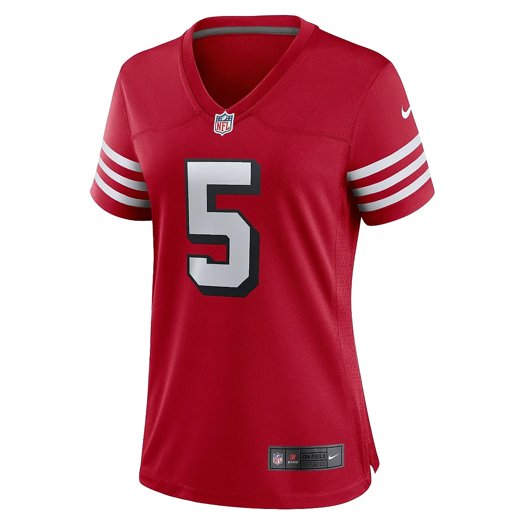 Zennovawear Women's San Francisco 49ers Trey Lance Scarlet Alternate Game Jersey