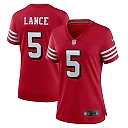 Zennovawear Women's San Francisco 49ers Trey Lance Scarlet Alternate Game Jersey
