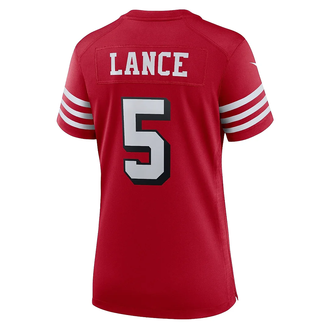 Zennovawear Women's San Francisco 49ers Trey Lance Scarlet Alternate Game Jersey
