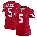 Zennovawear Women's San Francisco 49ers Trey Lance Scarlet Legend Player Performance Top