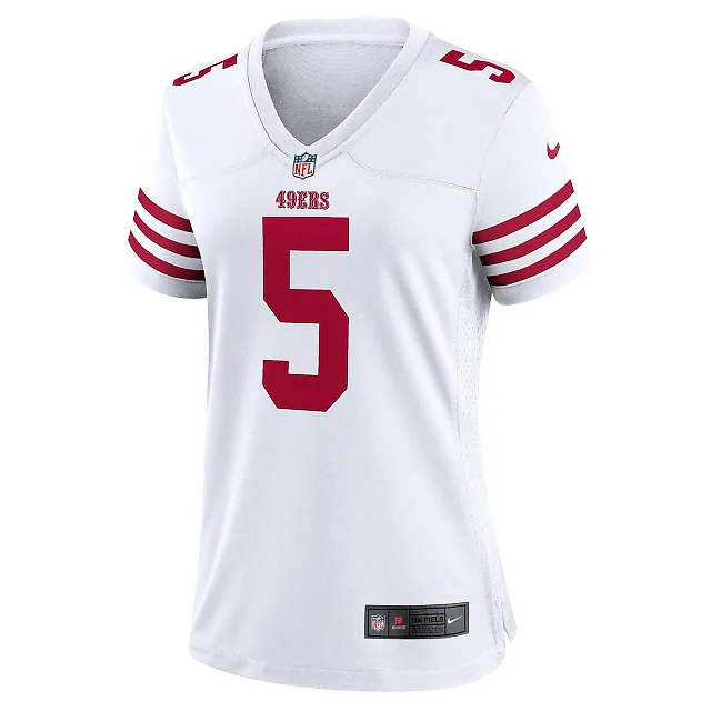 Zennovawear Women's San Francisco 49ers Trey Lance White Player Jersey