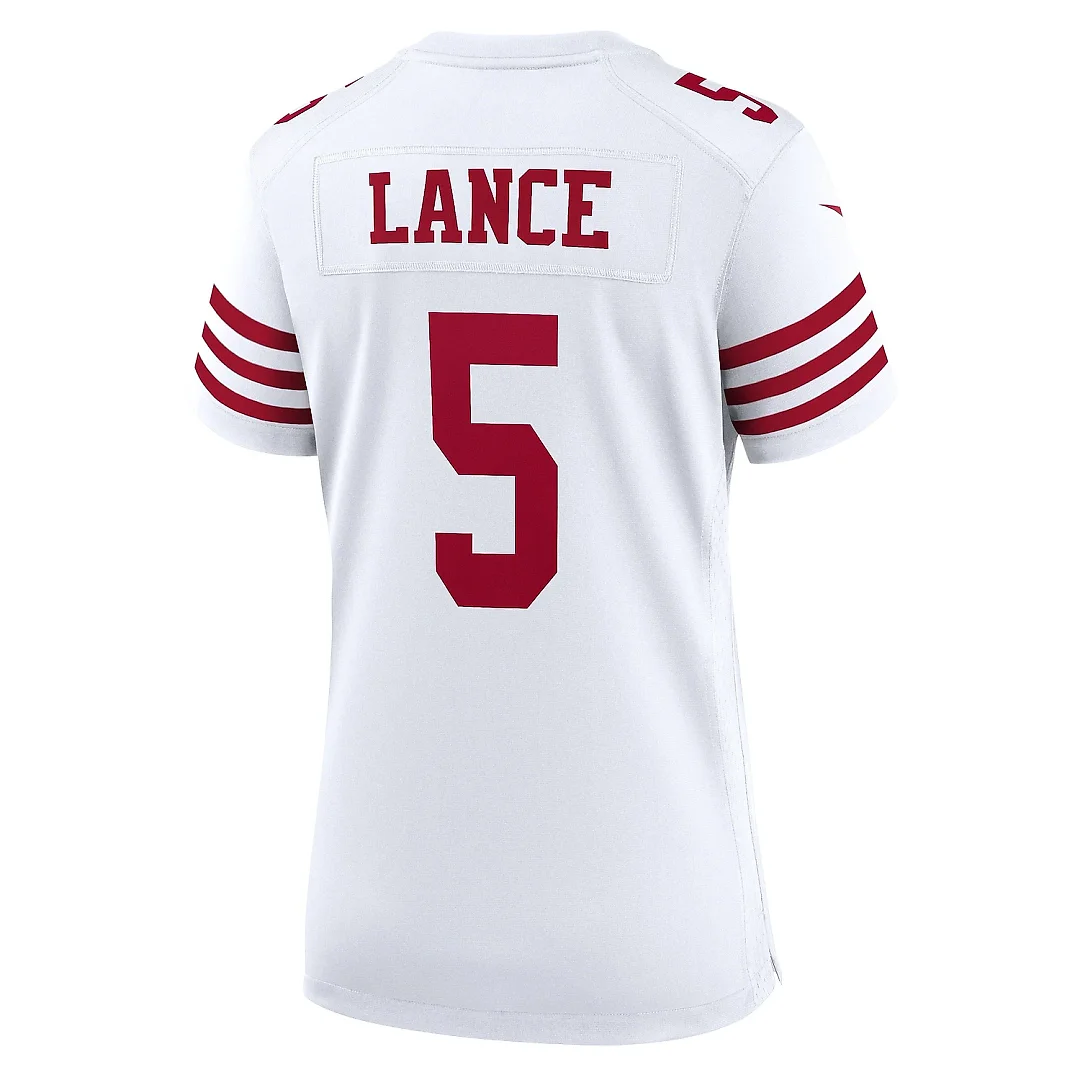 Zennovawear Women's San Francisco 49ers Trey Lance White Player Jersey