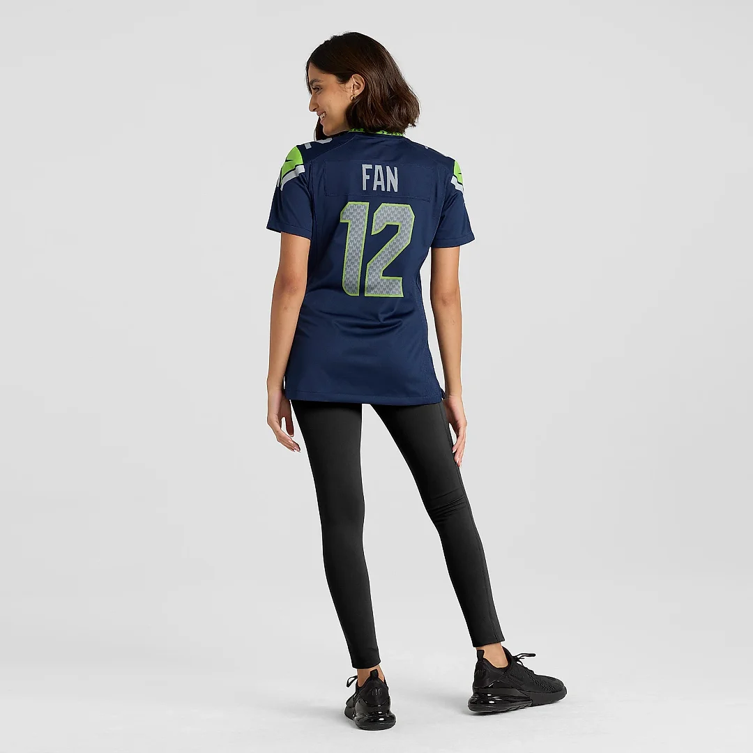 Zennovawear Women's Seattle Seahawks 12s Navy Player Jersey