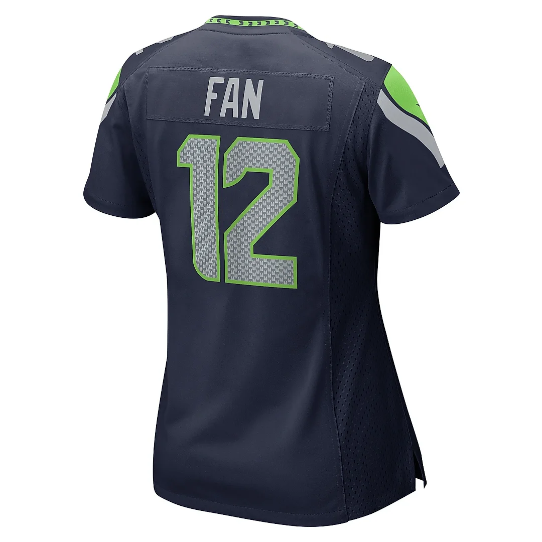 Zennovawear Women's Seattle Seahawks 12s Navy Player Jersey