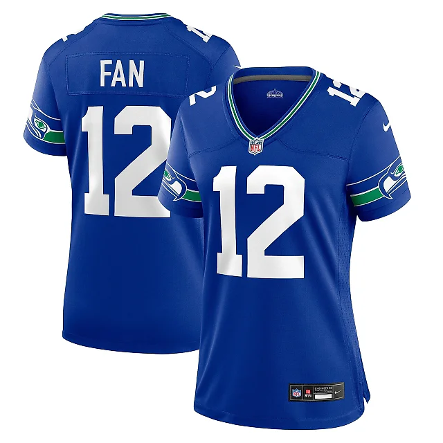 Zennovawear Women's Seattle Seahawks 12s Royal Player Jersey