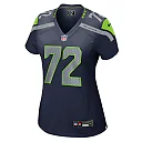 Zennovawear Women's Seattle Seahawks Abraham Lucas College Navy Team Game Jersey