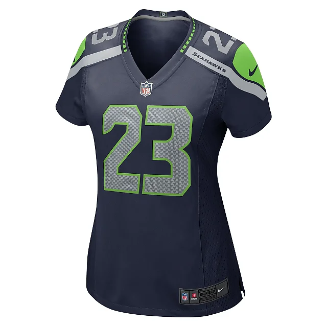 Zennovawear Women's Seattle Seahawks Artie Burns College Navy Game Jersey